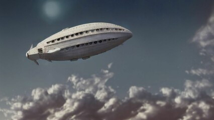 Fototapeta na wymiar White Zeppelin 