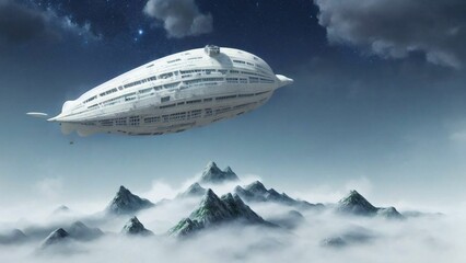 Obraz premium White Zeppelin 