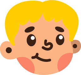 Children Head Avatar Vector