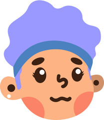 Children Head Avatar Vector