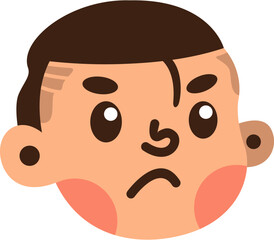 Fototapeta premium Children Head Avatar Vector