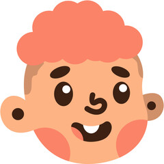 Children Head Avatar Vector