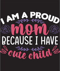 Mom mother day t-shirt design