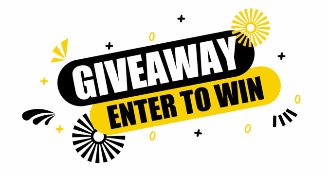Giveaway enter to win. Giveaway speech bubble. Banner for marketing and advertising business. Vector illustration.