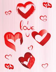 hearts and love background