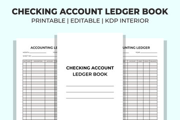 Checking Account Ledger Book 