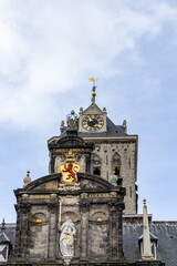 Delf, Netherlands The old town hall on the main city square.