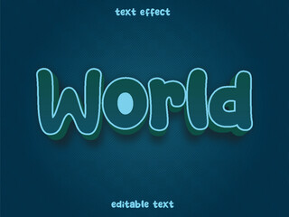 World editable 3d text effect