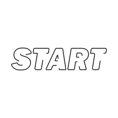 start icon on white background, vector illustration.