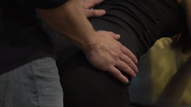 Man Touched A Woman Body