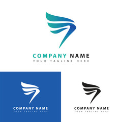 Wings logo design template. Vector illustration.