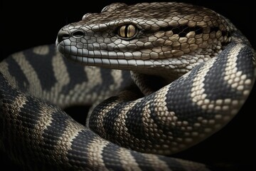 Fototapeta premium Snake Stock Photo, Wildlife Photography, Generative Ai