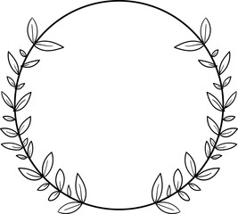 Leaf Circle Frame Vector
