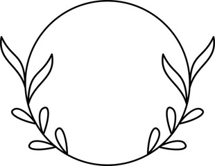 Leaf Circle Frame Vector