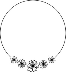 Leaf Circle Frame Vector
