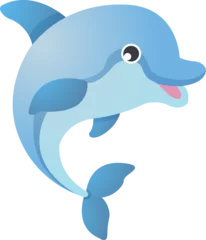 Foto op Canvas Dolphin cartoon character © stockdevil