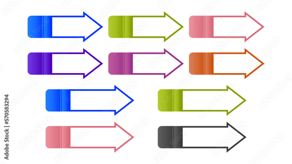 Poster arrows set vector collection. arrow icon. arrow. on white background transparent background png file