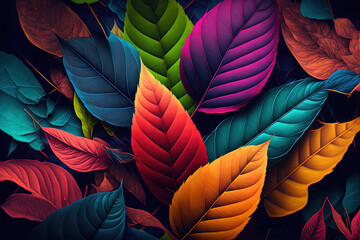 colorful leaves background