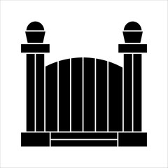 Gate icon. Garden gate icon in trendy flat style isolated on white background. Symbol for website design, logo, app, ui. vector illustration, eps 10.