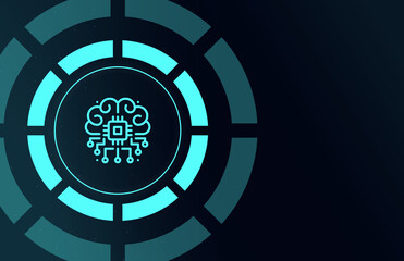 Cyber ​​education, studying new technologies, artificial intelligence, modernity concept