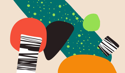 Various shapes abstract modern background vector design