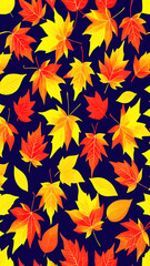 Naklejka na ściany i meble autumnal background of maple leaves