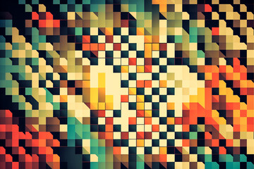 abstract vintage geometric background. Generative AI