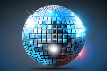 shiny disco ball created with generative AI technology