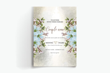 frame floral wedding invitation templates