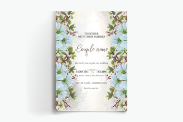 frame floral wedding invitation templates