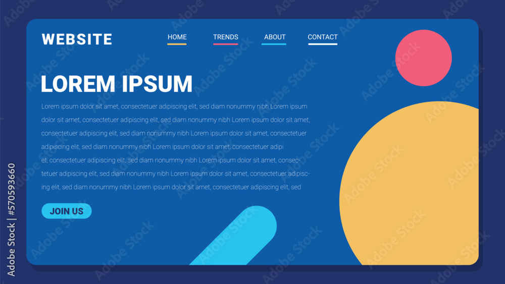Aufkleber elegant and trendy modern website ui design in vector format (eps 10)