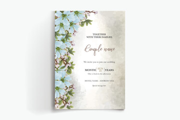 frame floral wedding invitation templates