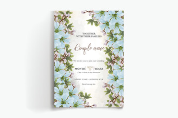 Fototapeta na wymiar frame floral wedding invitation templates