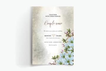 frame floral wedding invitation templates