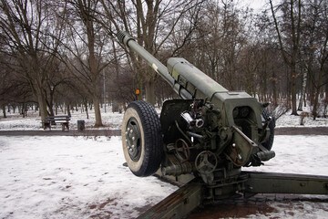 old cannon in the city Kyiv