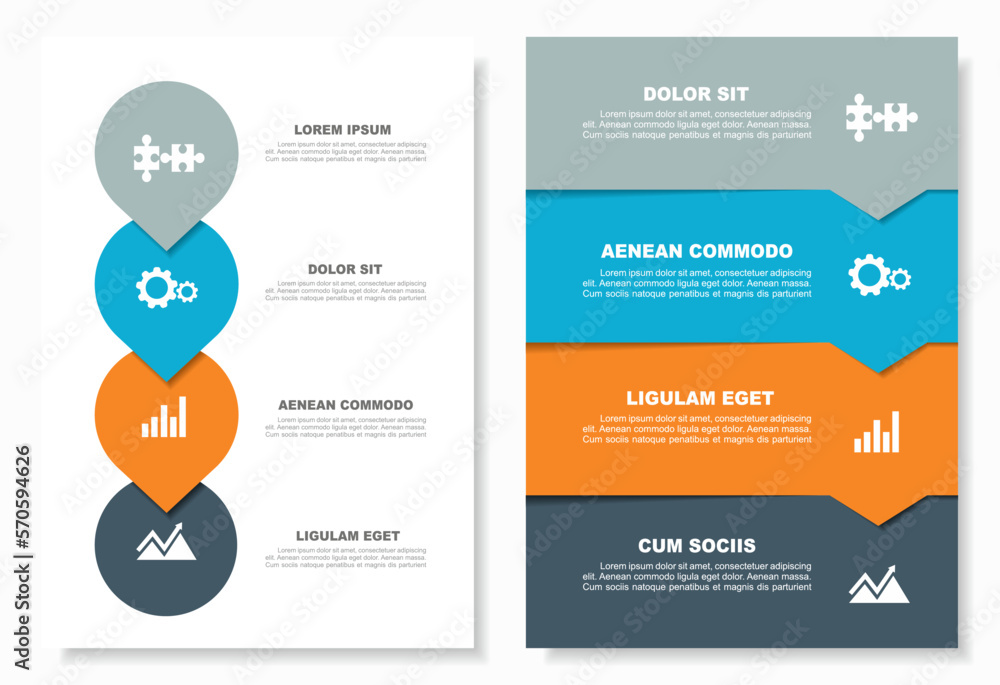 Poster infographic design template with place for your data. vector illustration.