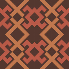 seamless red victorian geometric pattern with mosaic ornament