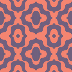 seamless pink victorian geometric pattern with mosaic ornament