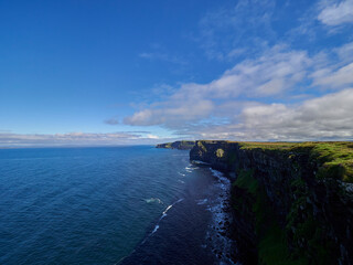 view over the cliffs of Moher in Ireland.