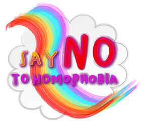 Stop homophobia lgbt concept for poster