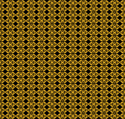 Seamless pattern in the Indonesian batik style combines a black and brown background