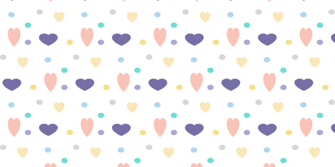 Love and doted seamless pattern background