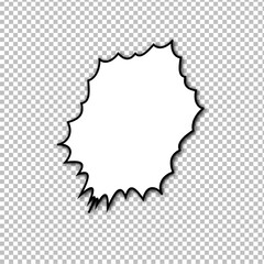 Empty Comic Speech Bubbles Pop Art. vector illustration