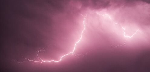 Lightning, thunder cloud dark cloudy sky, power of nature