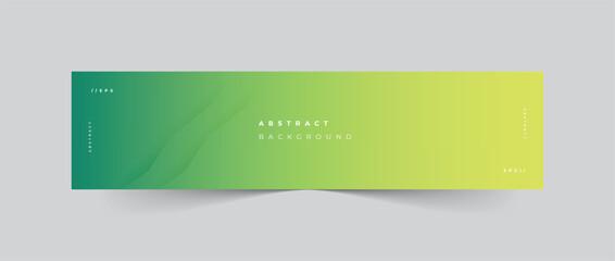 Fototapeta premium Linkedin banner green abstract background