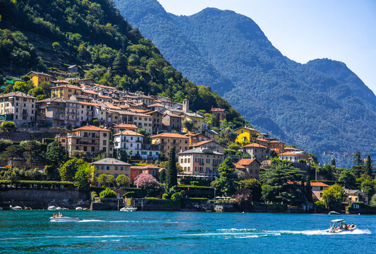 View of the village Torno Fagetto Laglio Quarzano on the Como Lake, Lombardy, Italy