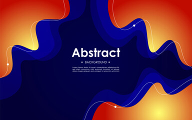 abstract dynamic navy blue orange gradient fluid shape background.eps10 vector