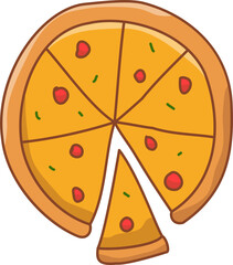 Pizza food, food illustration