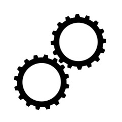 cog wheels flat vector illustration clipart isolated on white background