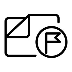 folder line icon